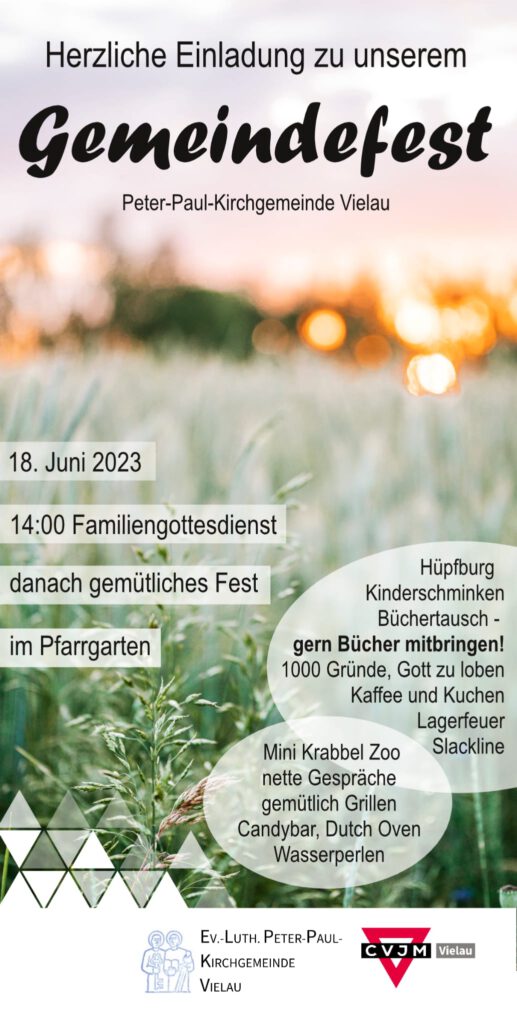 Einladung zum Gemeindefest in Vielau